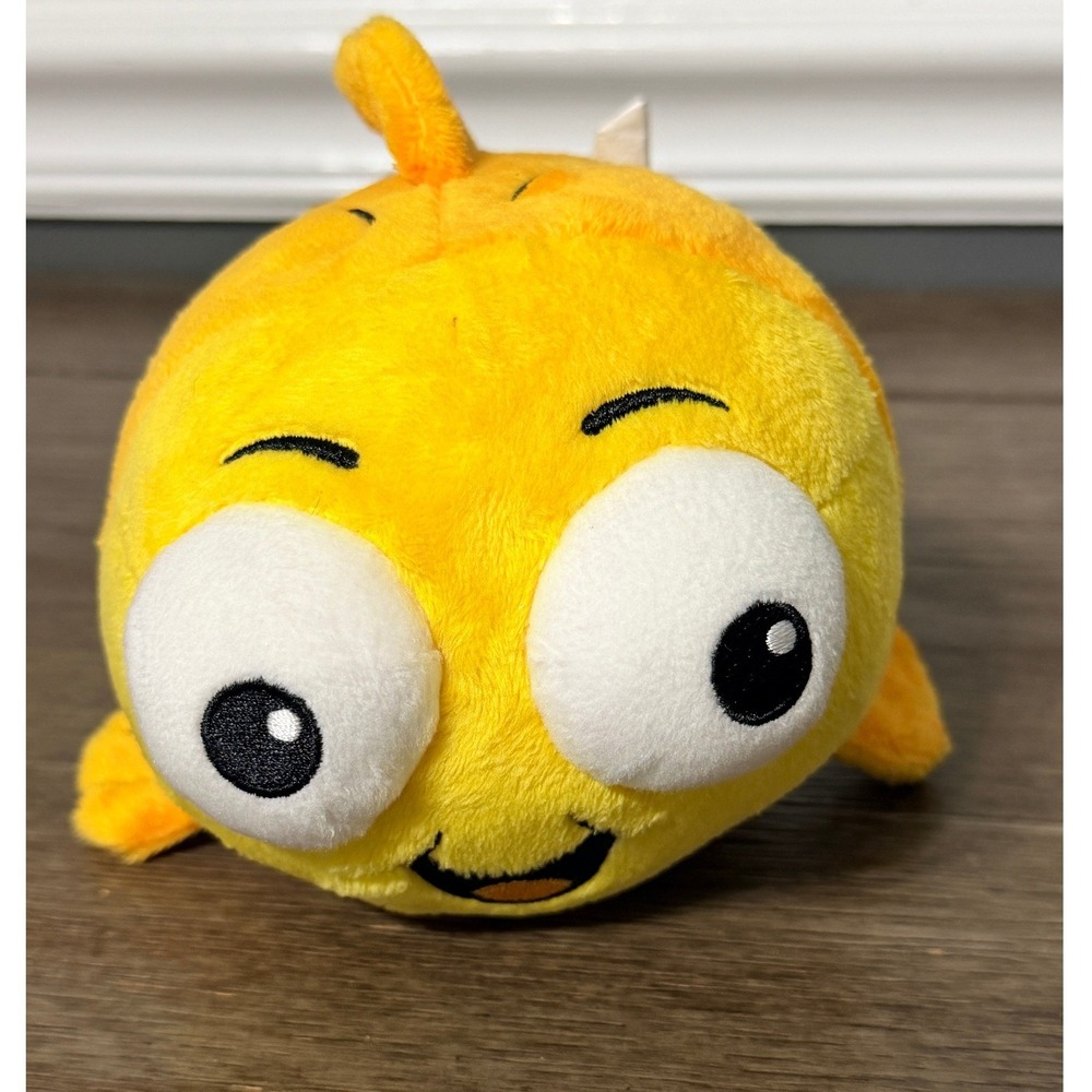 Goldfish Swim School Bubbles Mascot Plush Orange Yellow Stuffed Animal Toy 7"